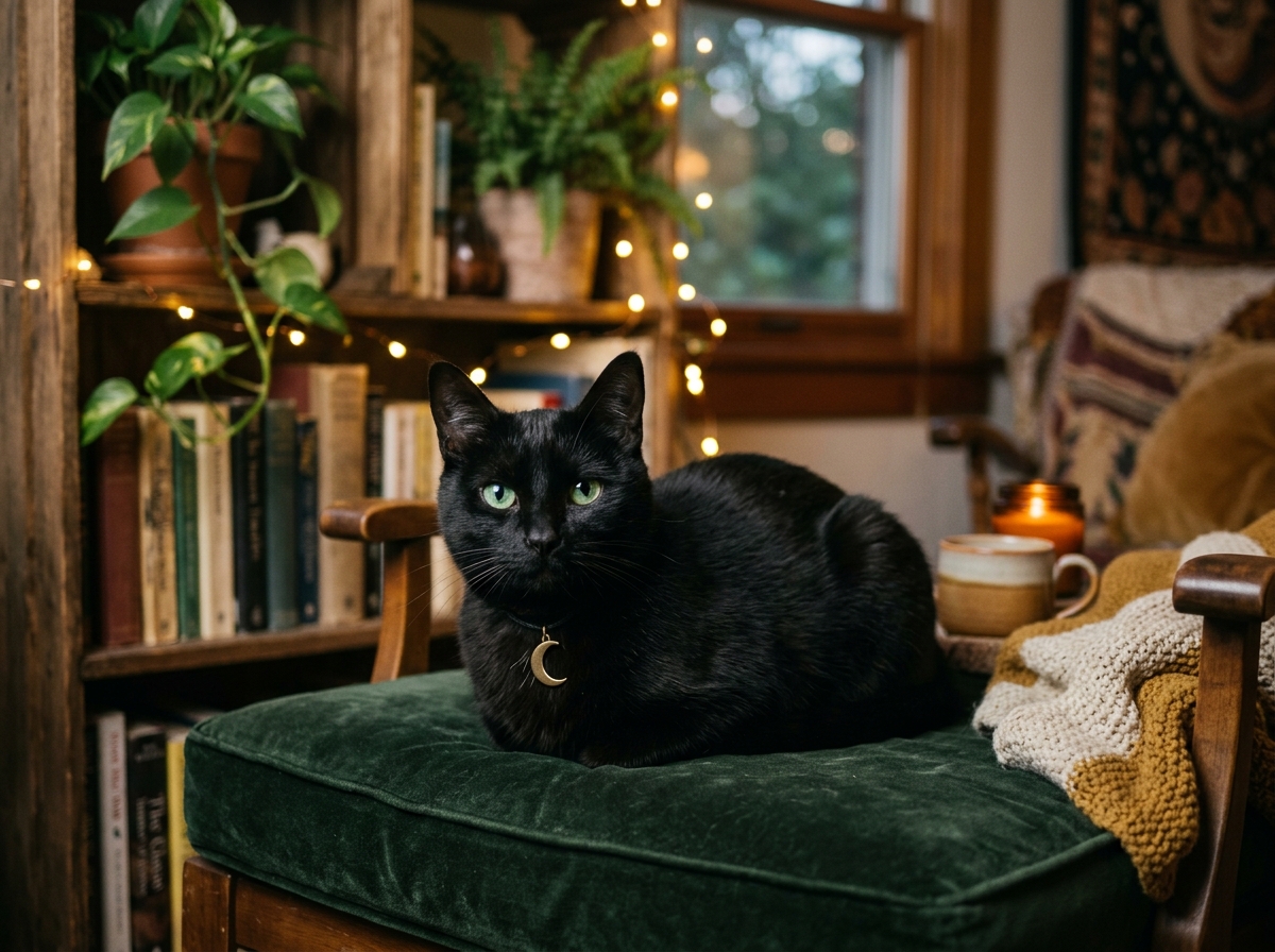 Aesthetic Black Cat Wallpaper