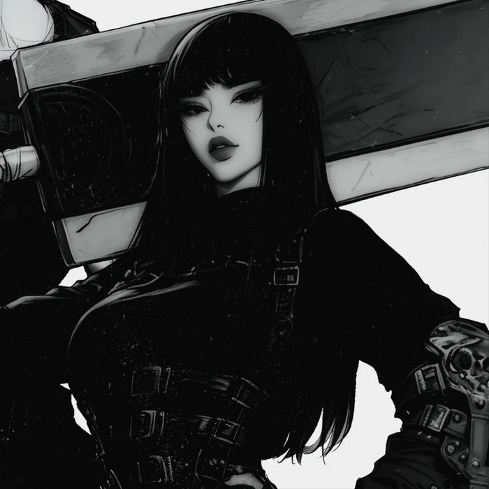 Black Hair Anime Girl Pfp