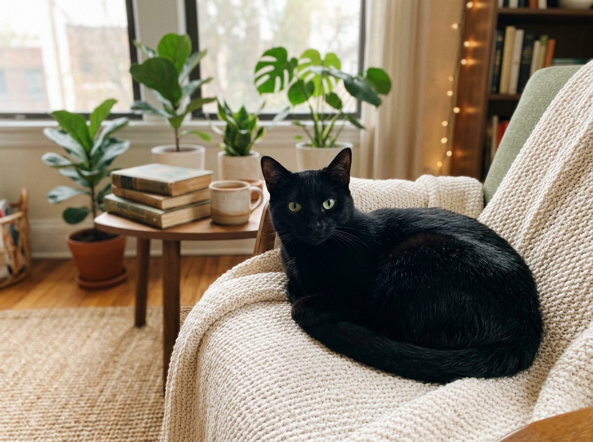 Cute Black Cat Wallpaper Aesthetic