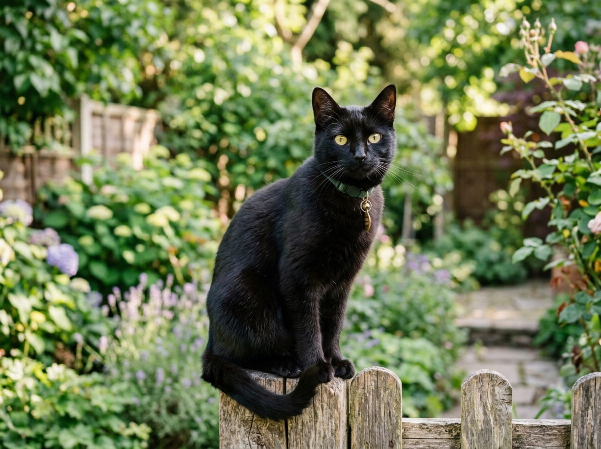 Cute Black Cat Wallpaper