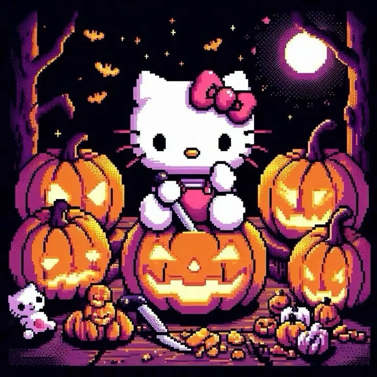 Halloween Hello Kitty Pfp