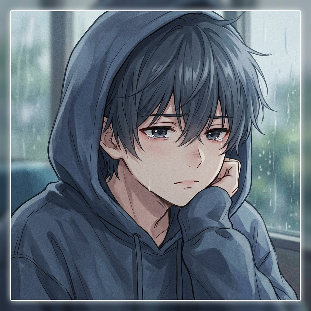 Broken Sad Anime Boy Pfp