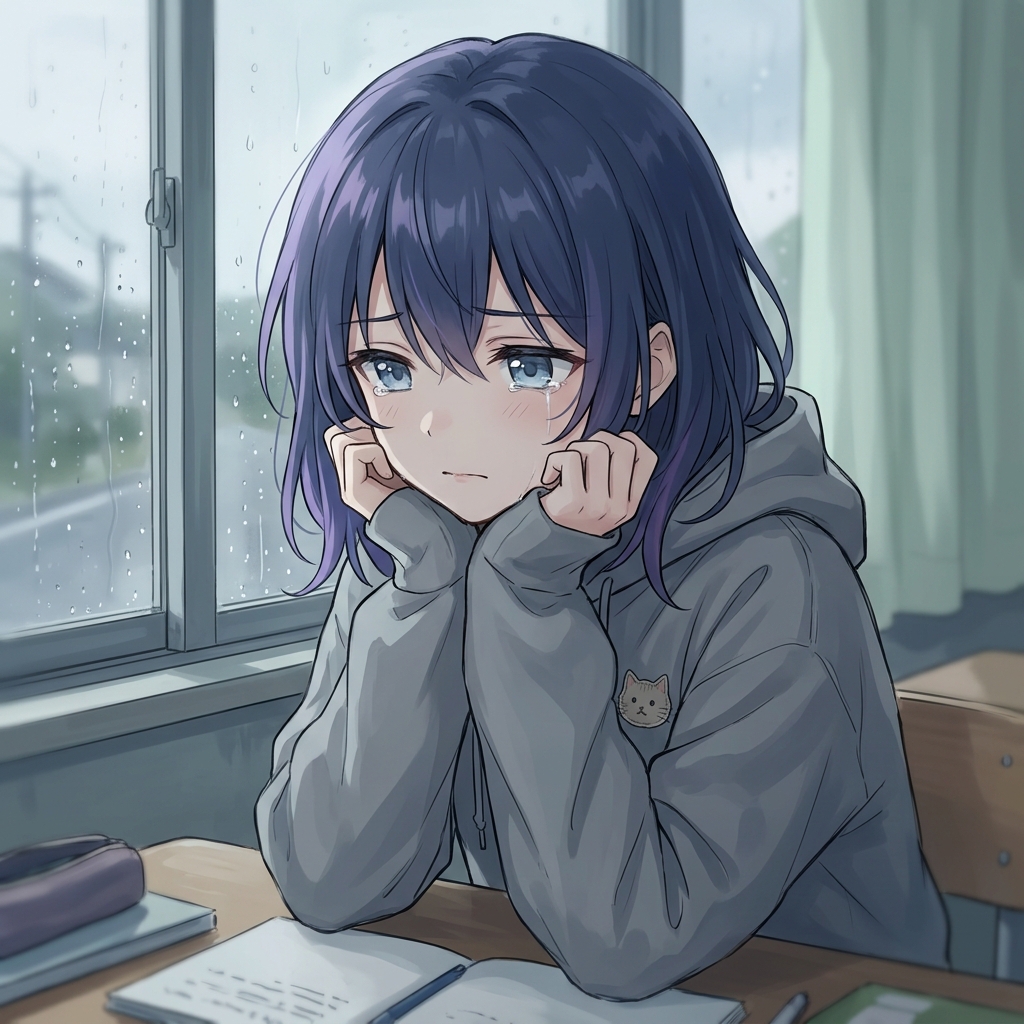 Dark Alone Sad Anime Girl