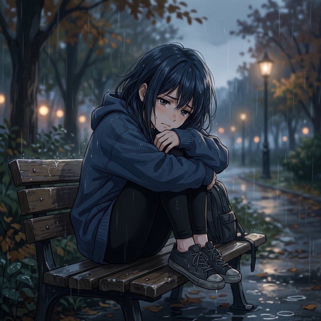 Depression Dark Sad Anime Girl