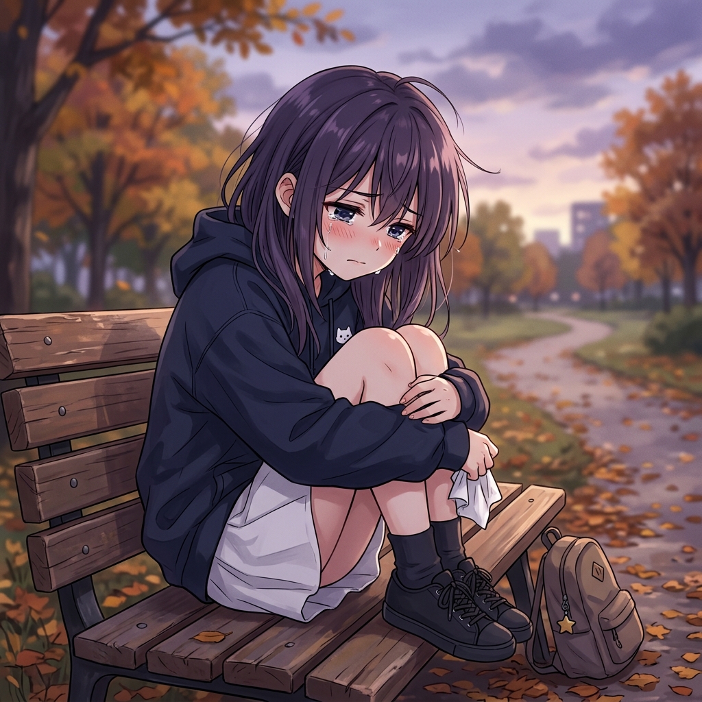 Sad Anime Girl Crying