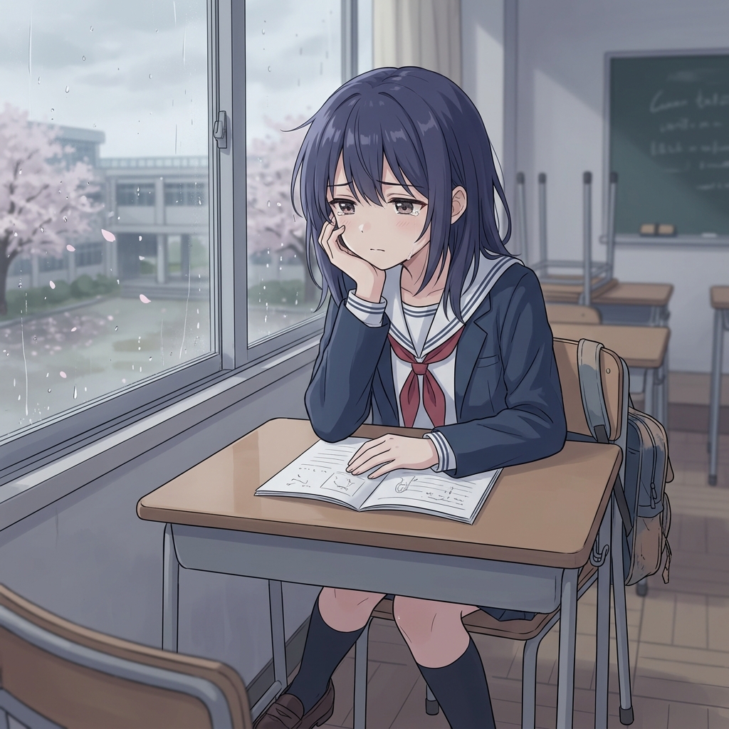 Sad Anime Girl Wallpaper