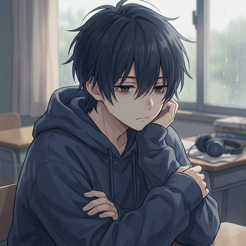 Sad Anime Pfp Black And White