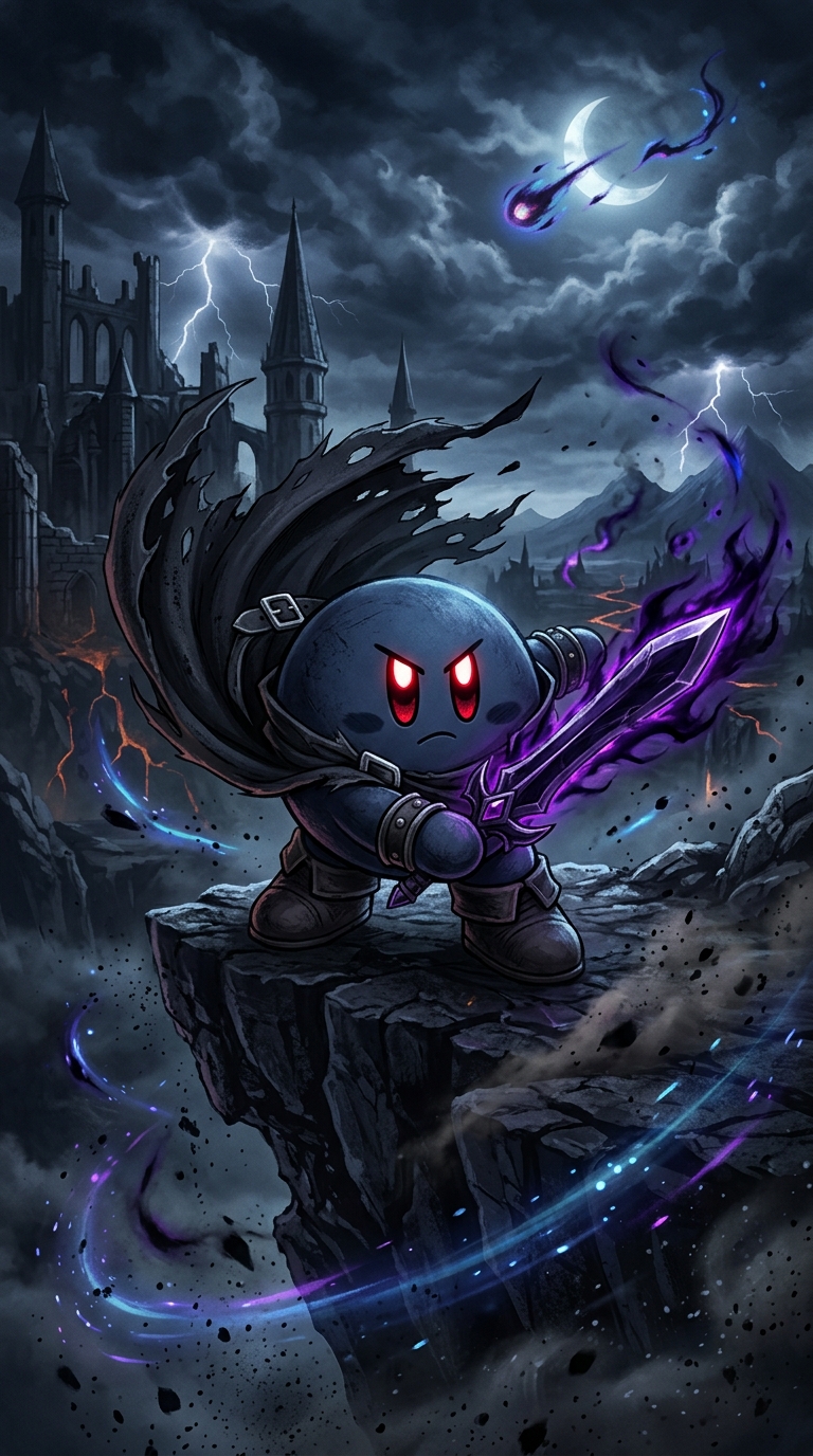 Black And Pink Kirby PFP