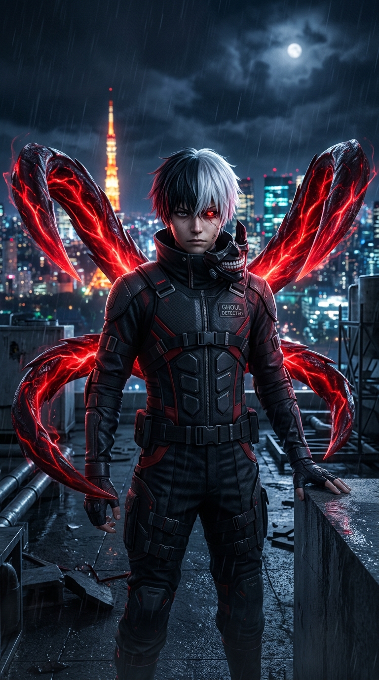 Ken Kaneki PFP Black Hair